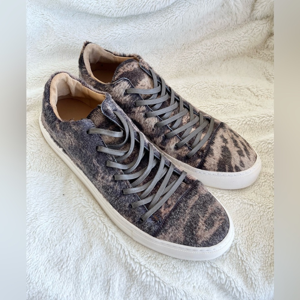 NWOT John Varvatos Reed Genuine Calf Hair Low Top Sneaker Size 12